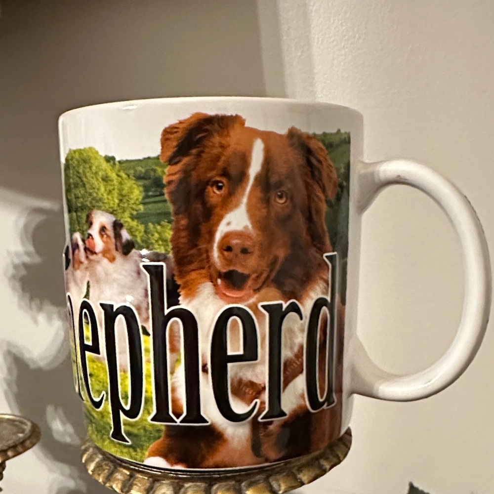 Australian Shepherd Dog Mug - Brown and White